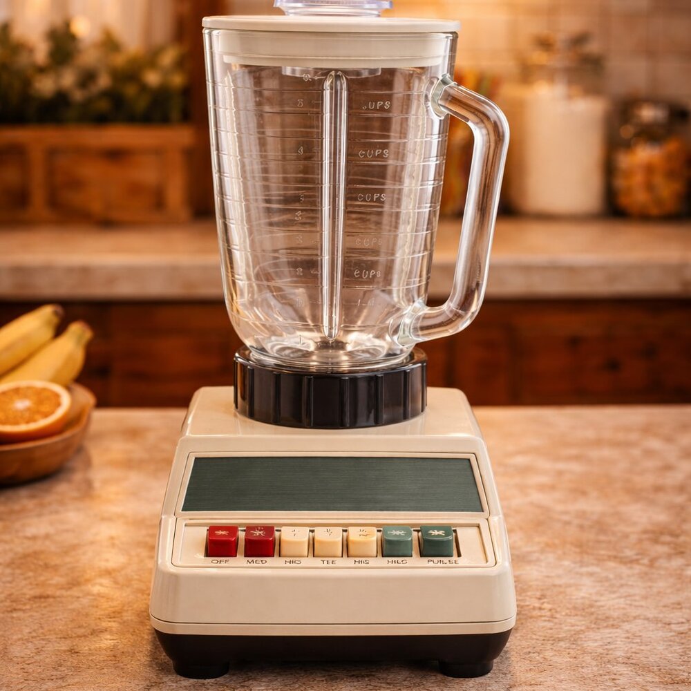 Vintage 5 Cup Glass Blender Jar – Made in USA – Replacement Pitcher w/ Blade & L